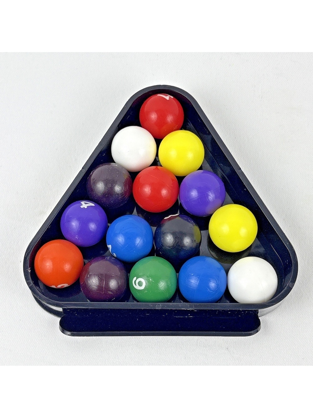 Mini Pool Ball Set with Rack 3/4" Balls (Diameter)